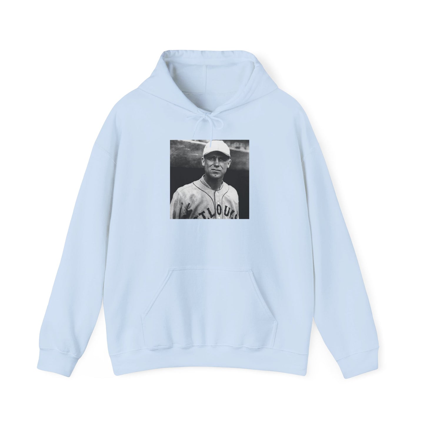 Vintage Baseball Player Hoodie — Classic Sports Graphic Pullover