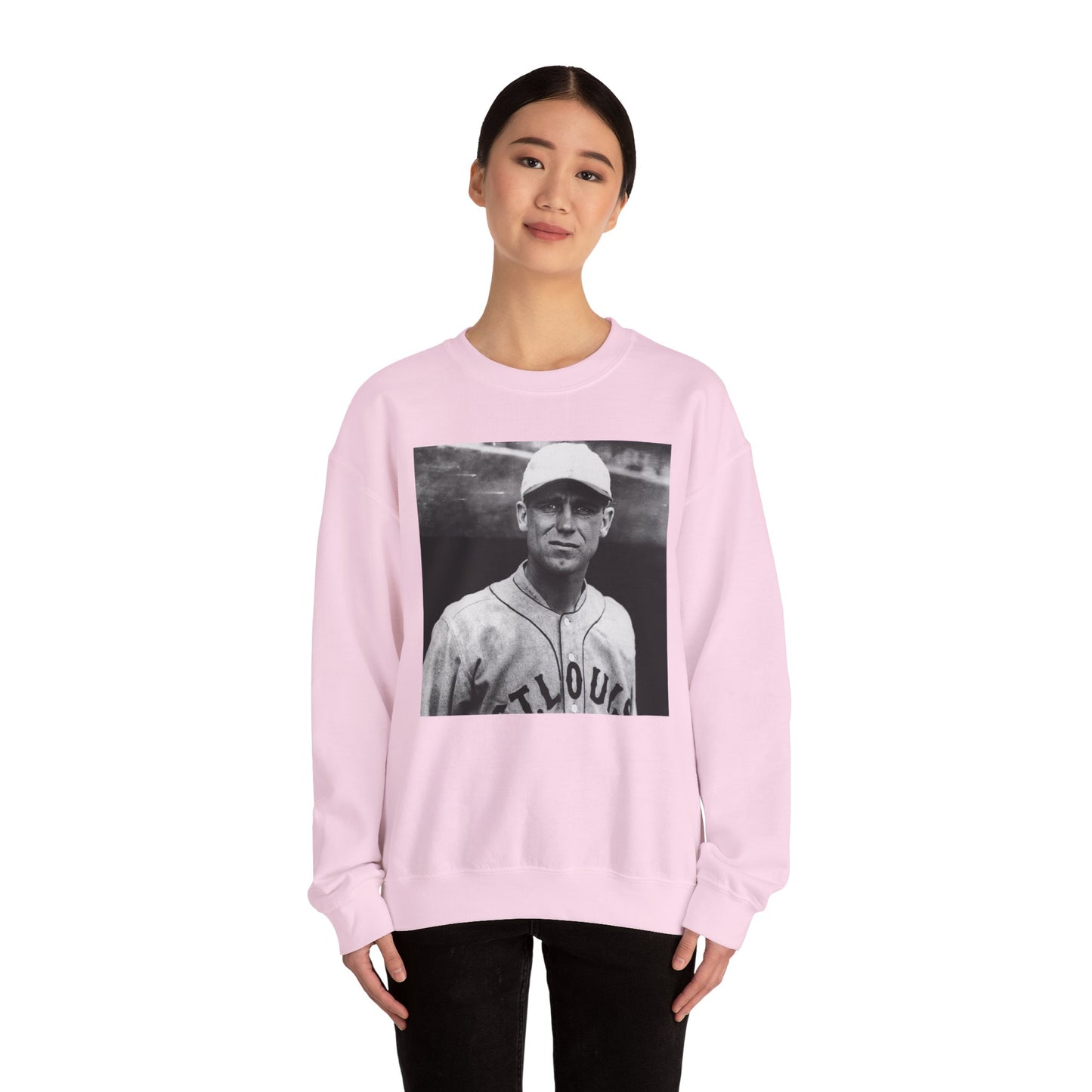 Vintage Baseball Player Sweatshirt - Classic Sports Graphic Crewneck