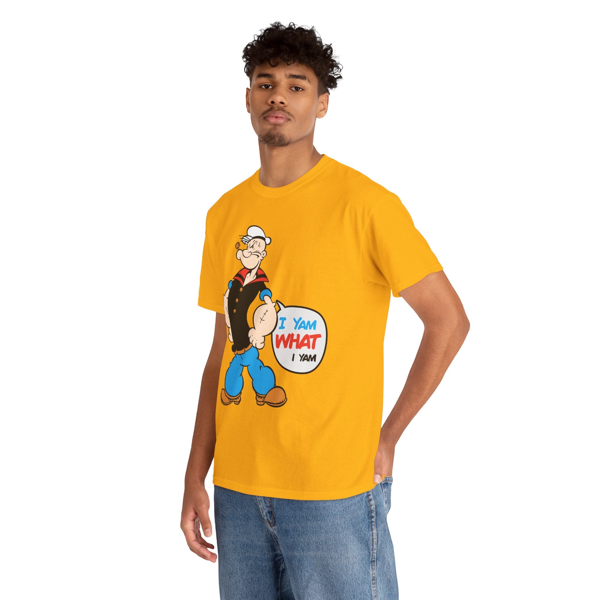 Popeye "I Yam What I Yam" Funny Cartoon Graphic T-Shirt