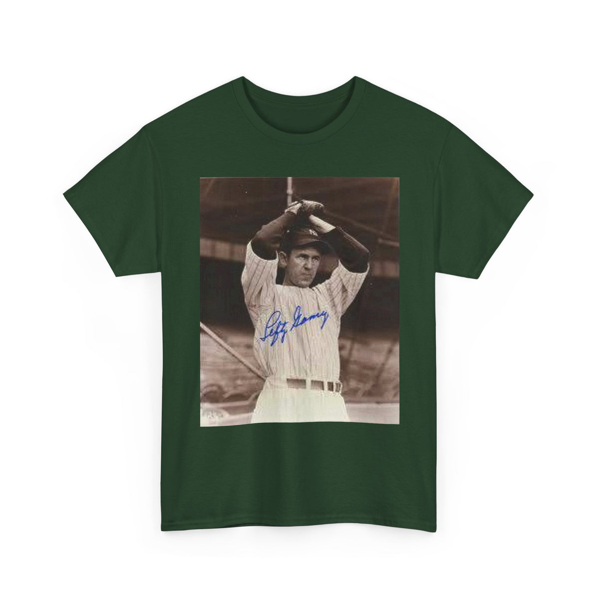 Vintage Babe Ruth Signed Photo T-Shirt — Retro Baseball Autograph Graphic Tee