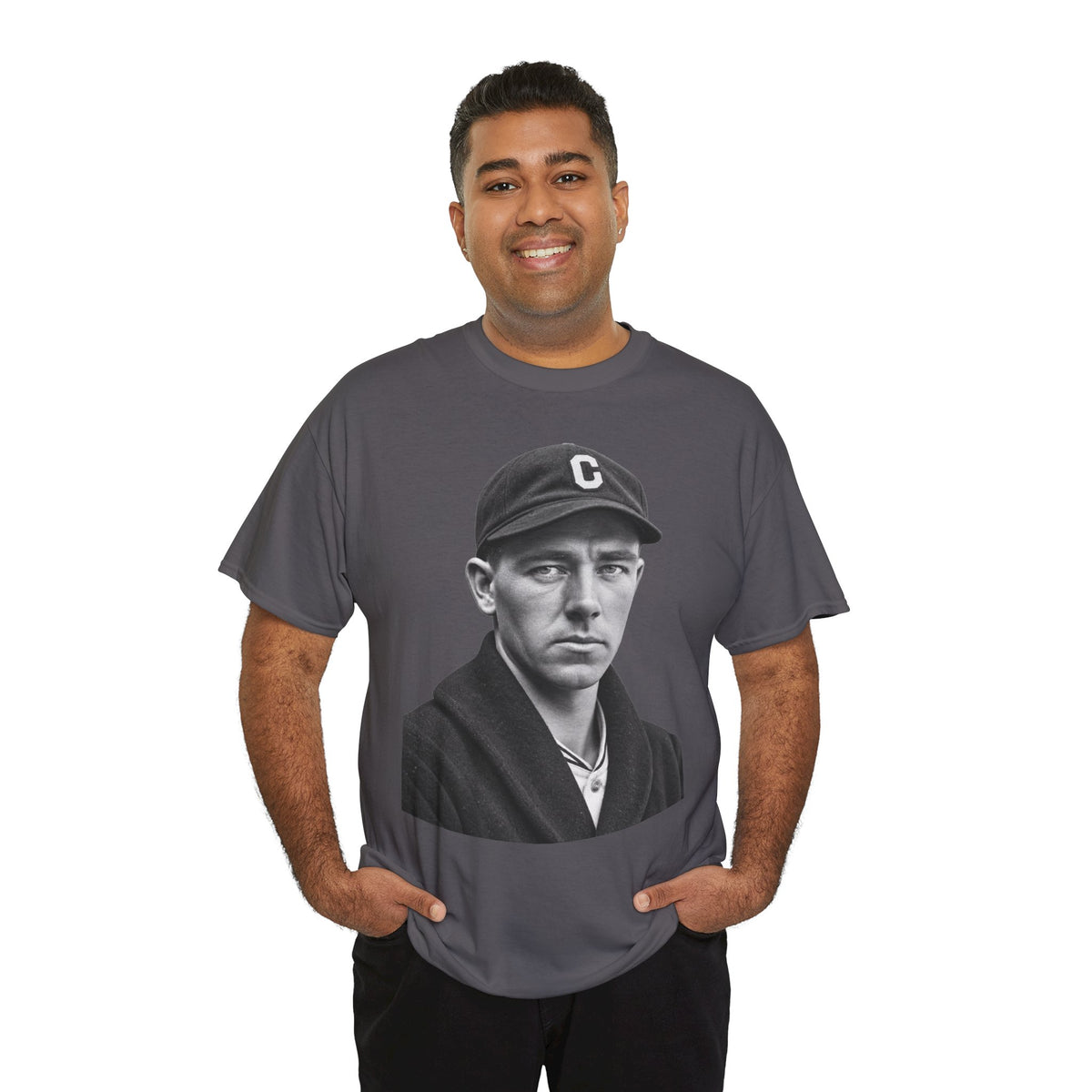 Vintage Baseball Player Portrait Tee