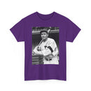 Retro Baseball Player T-Shirt - Old School Black & White Classic Legend Tee