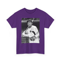 Retro Baseball Player T-Shirt - Old School Black & White Classic Legend Tee