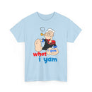 Popeye "I Yam What I Yam" Graphic Tee — Retro Cartoon Sailor Humor T-Shirt