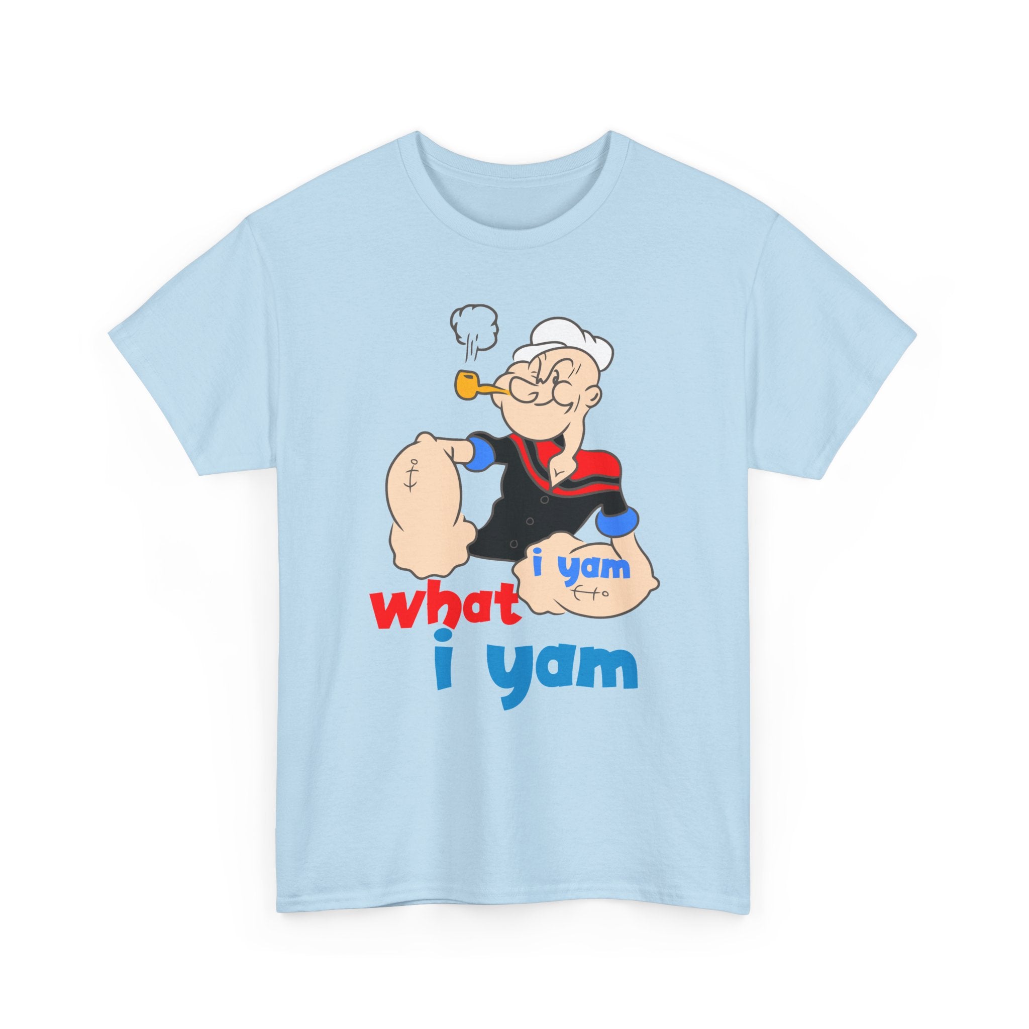 Popeye "I Yam What I Yam" Graphic Tee — Retro Cartoon Sailor Humor T-Shirt