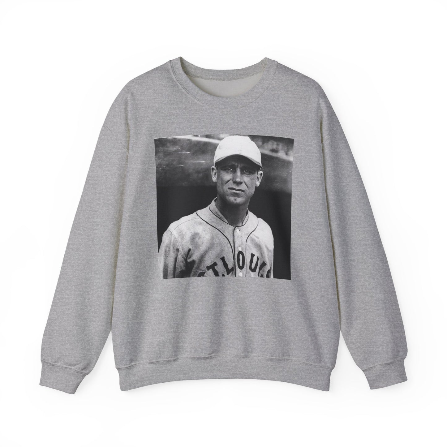 Vintage Baseball Player Sweatshirt - Classic Sports Graphic Crewneck