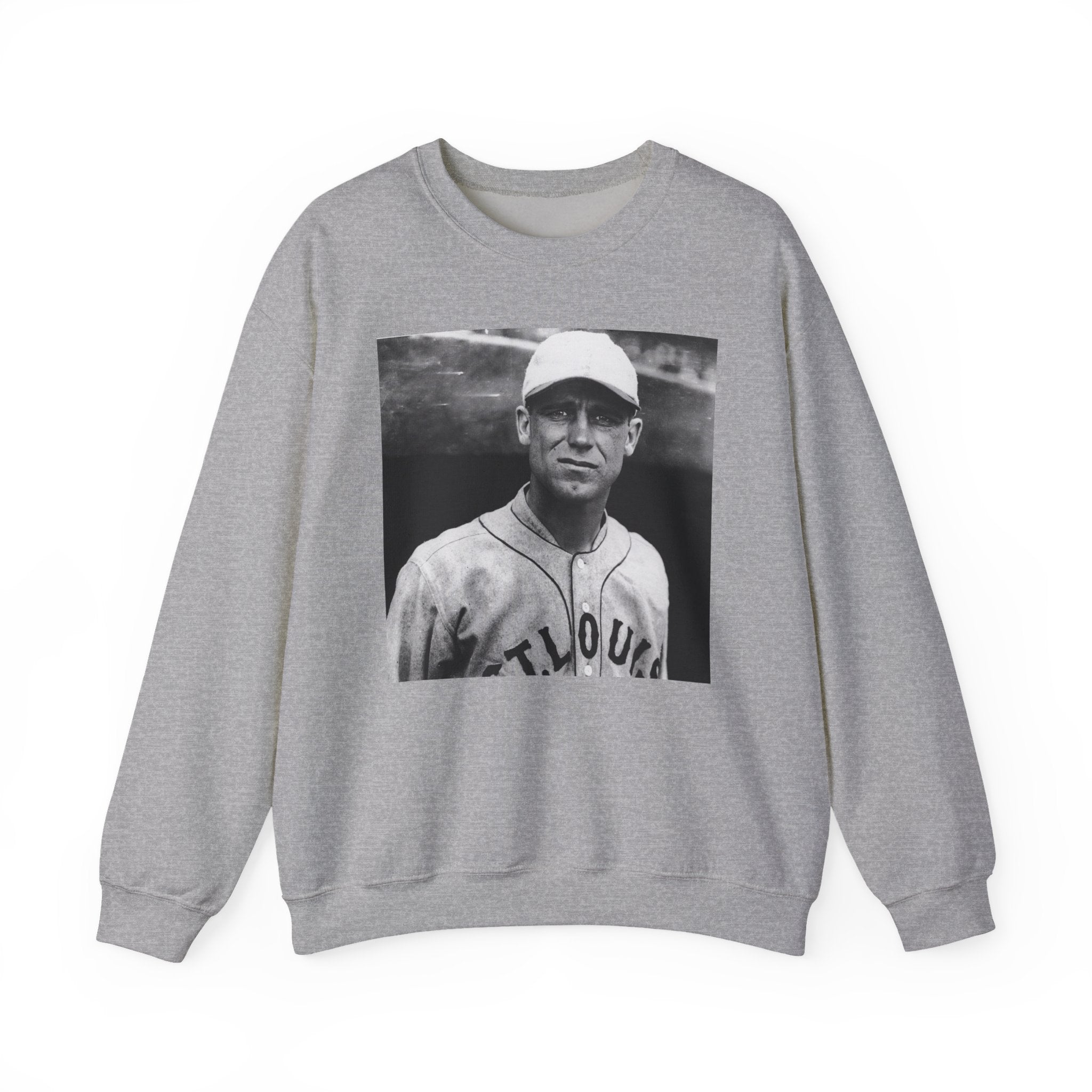 Vintage Baseball Player Sweatshirt - Classic Sports Graphic Crewneck