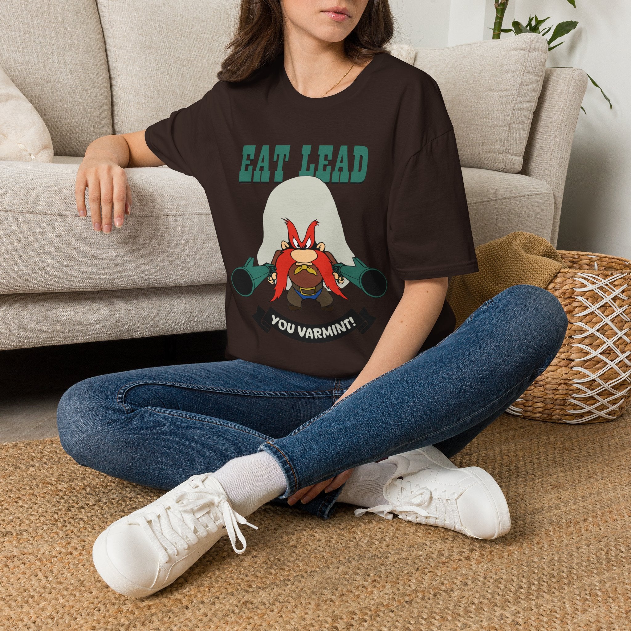 Eat Lead Varmint T-Shirt — Funny Looney Tunes-Inspired Graphic Tee