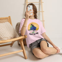 Witch Broom Tee — "I Fly First Class" Funny Halloween T‑Shirt