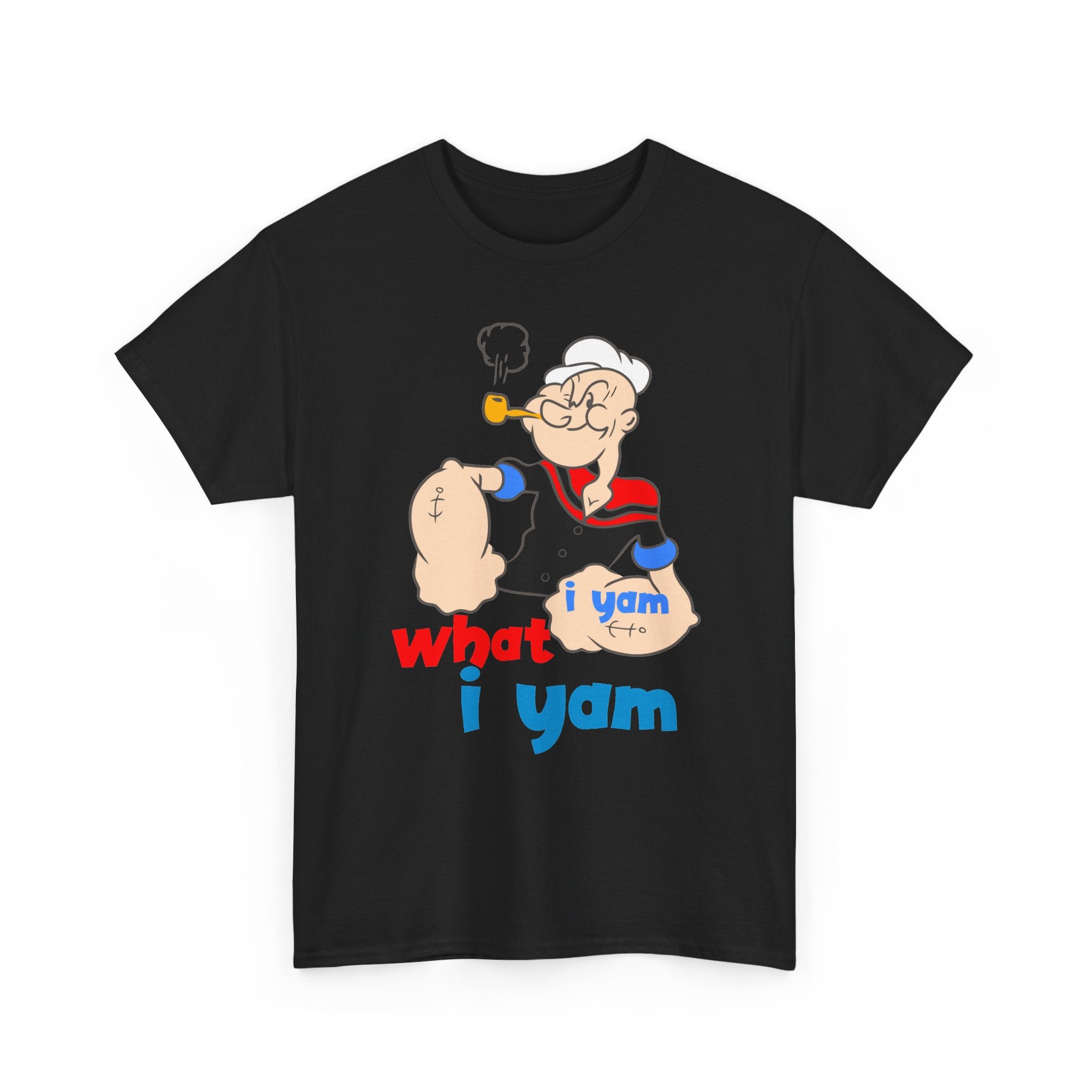 Popeye "I Yam What I Yam" Graphic Tee — Retro Cartoon Sailor Humor T-Shirt