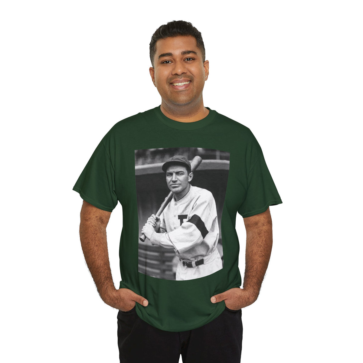 Retro Baseball Player T-Shirt - Old School Black & White Classic Legend Tee