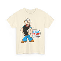 Popeye "I Yam What I Yam" Funny Cartoon Graphic T-Shirt