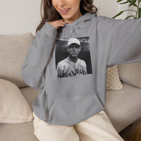 Vintage Baseball Player Hoodie — Classic Sports Graphic Pullover