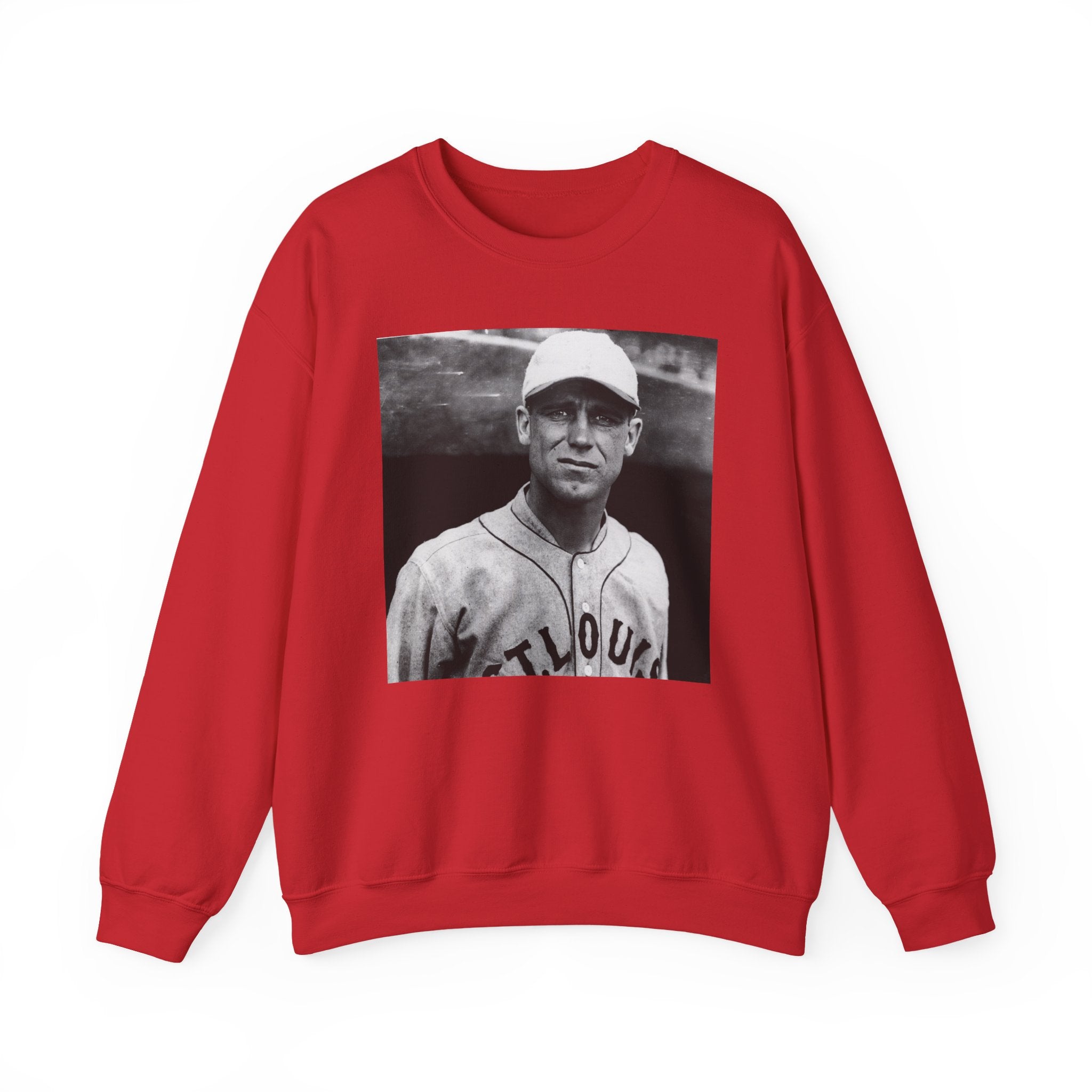 Vintage Baseball Player Sweatshirt - Classic Sports Graphic Crewneck
