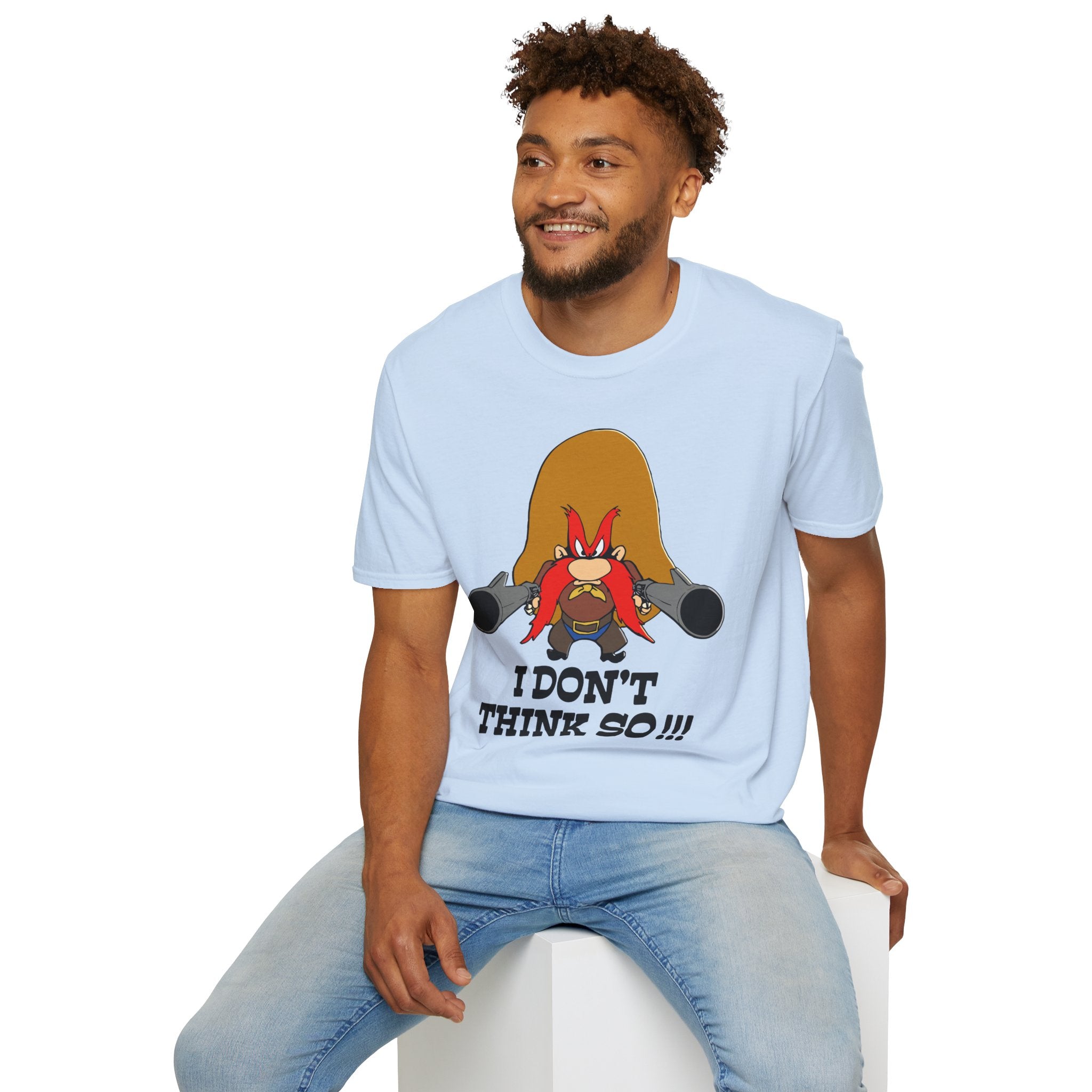 T-Shirt — 'I DON'T THINK SO!!!' Cartoon Character Graphic Tee