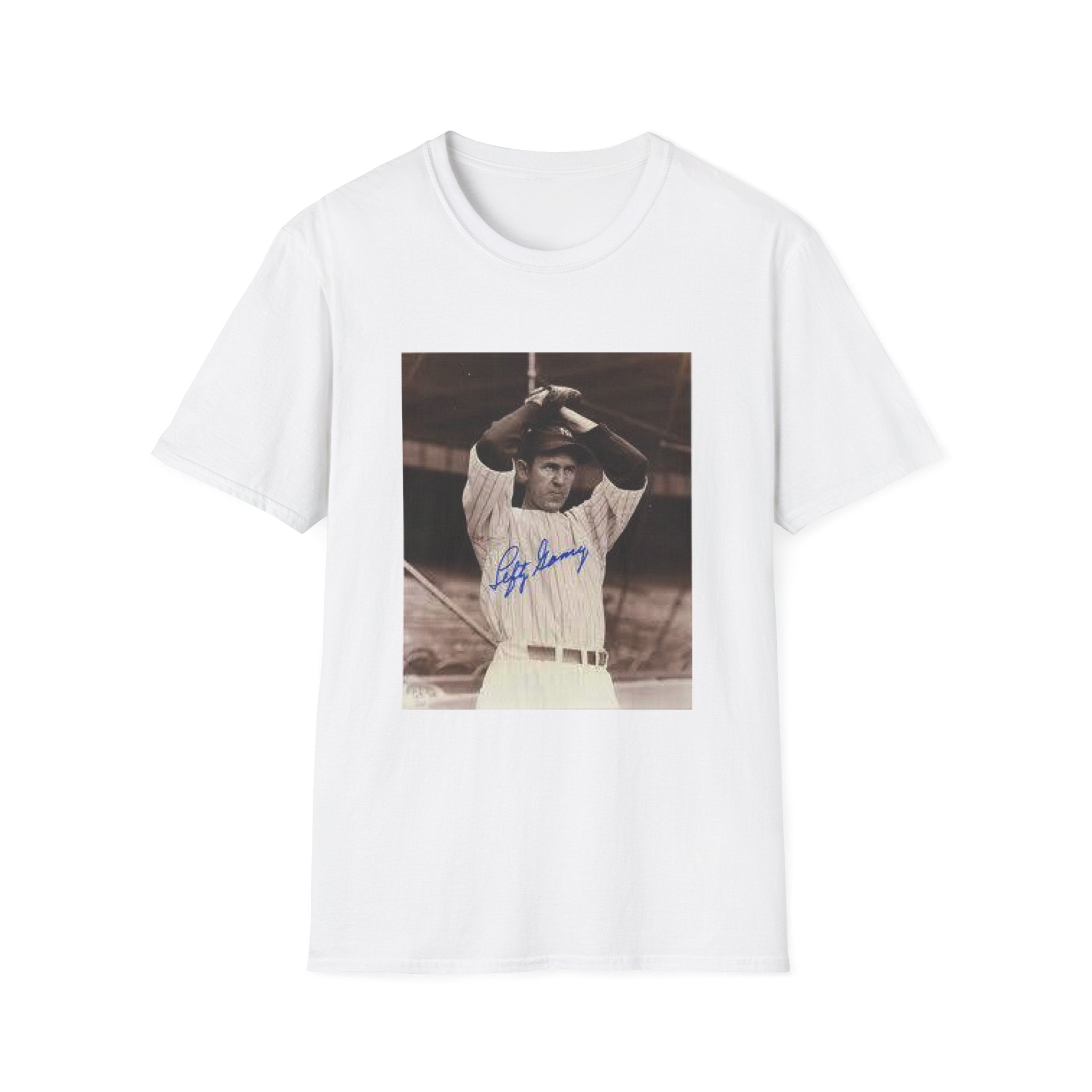 Vintage Baseball Photo T-Shirt — Iconic Signed Player Graphic Tee