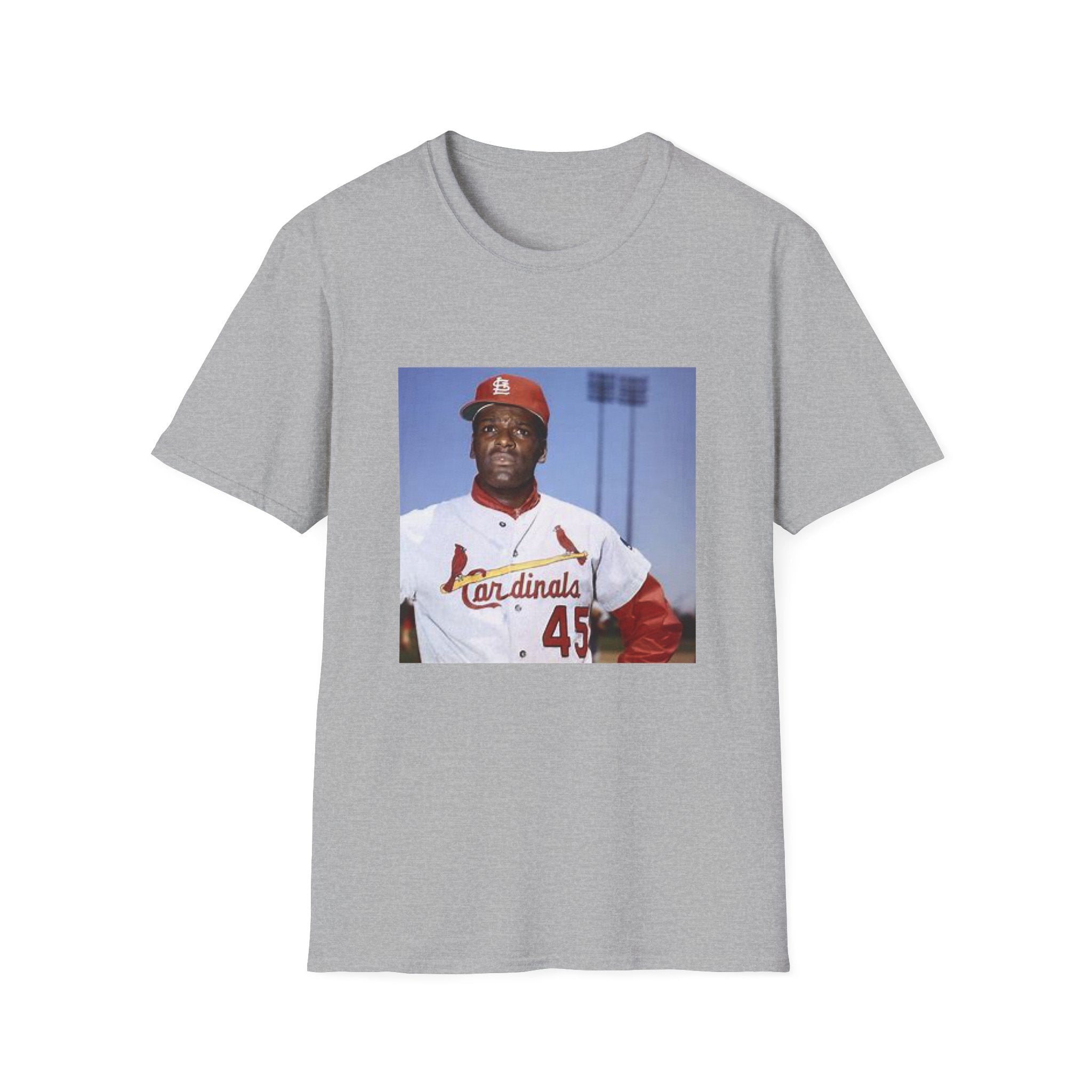 Baseball Graphic T-Shirt — Vintage Cardinals Player Photo Tee