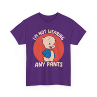 Cartoon Porky Pig “I’m Not Wearing Any Pants” Graphic Tee