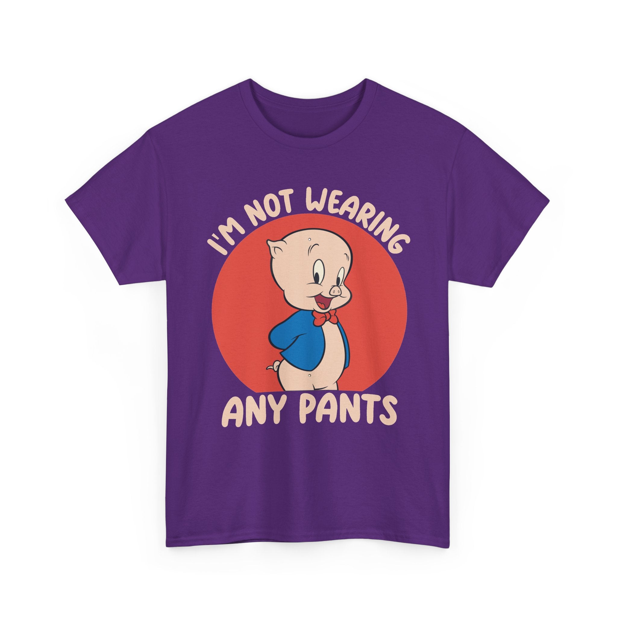Cartoon Porky Pig “I’m Not Wearing Any Pants” Graphic Tee