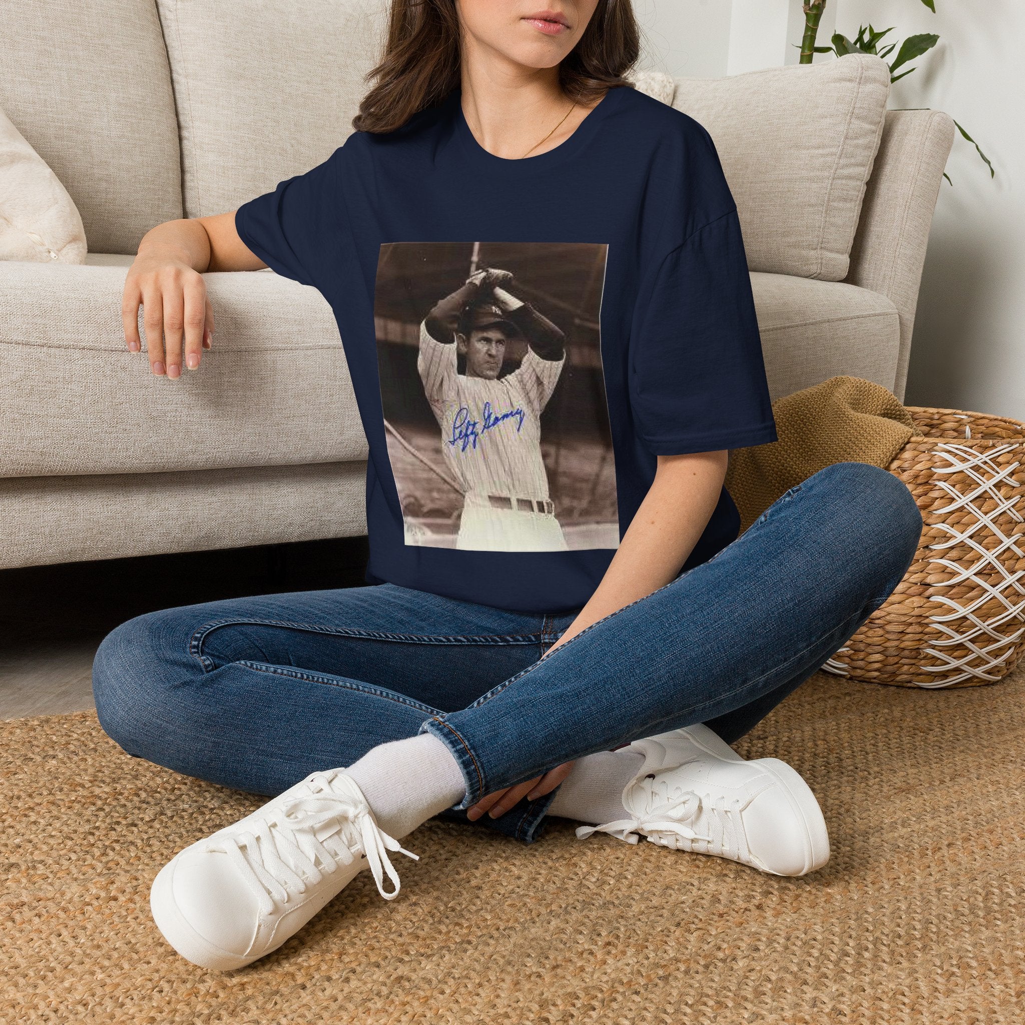 Vintage Baseball Photo T-Shirt — Iconic Signed Player Graphic Tee