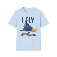 I Fly First Class T‑Shirt — Funny Travel Graphic Tee