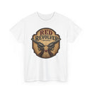 Red Revolver Graphic T-Shirt — Retro Western Guns Emblem