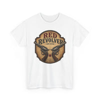 Red Revolver Graphic T-Shirt — Retro Western Guns Emblem