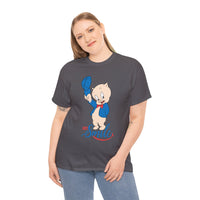 Retro Cartoon Pig 'Just Smile' T-Shirt