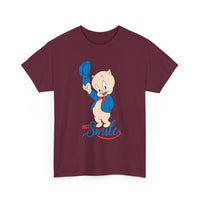 Retro Cartoon Pig 'Just Smile' T-Shirt