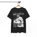 Retro Baseball Player T-Shirt - Old School Black & White Classic Legend Tee