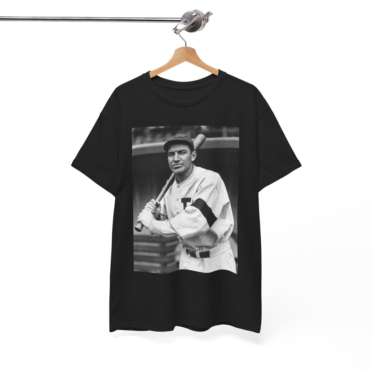Retro Baseball Player T-Shirt - Old School Black & White Classic Legend Tee