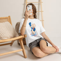 Retro Cartoon Pig 'Just Smile' T-Shirt