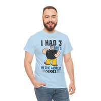 I Had 3 RBIs In the World Series Shirt - Funny Baseball Fan Graphic Tee