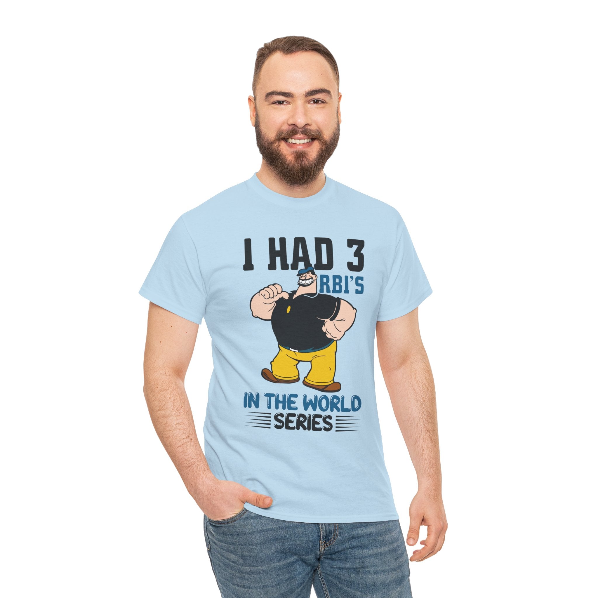 I Had 3 RBIs In the World Series Shirt - Funny Baseball Fan Graphic Tee