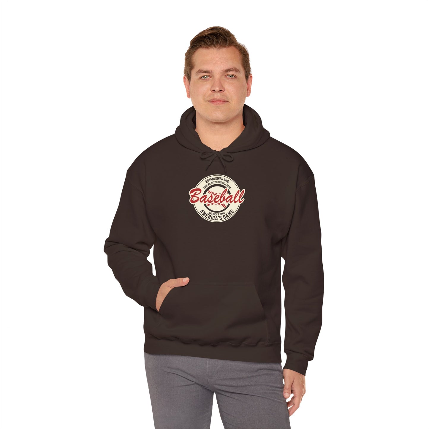 Vintage 'America's Game' Baseball Hoodie — Classic Retro Baseball Pullover Hoodie