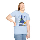 I Fly First Class T‑Shirt — Funny Travel Graphic Tee