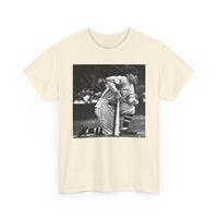 Vintage Baseball Photo T-Shirt – Classic Kneeling Player Graphic Tee