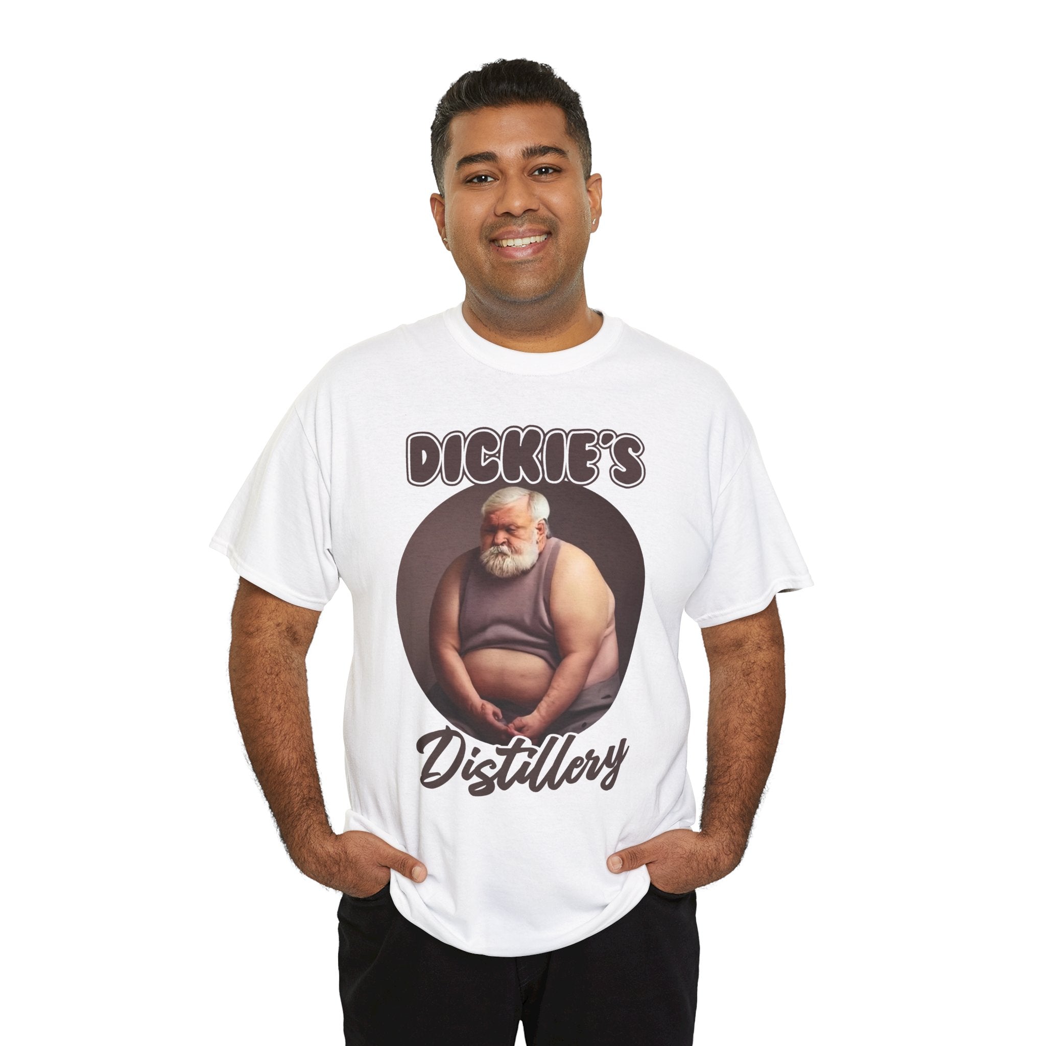 Distillery T‑Shirt — "Dickie's Distillery" Vintage Santa Illustration Tee