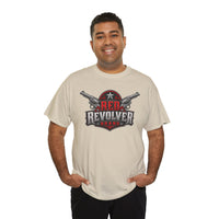 Red Revolver Graphic Tee — Retro Western Guns Logo T-Shirt