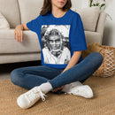 Baseball Catcher Portrait T-Shirt — Vintage Black & White Sports Tee