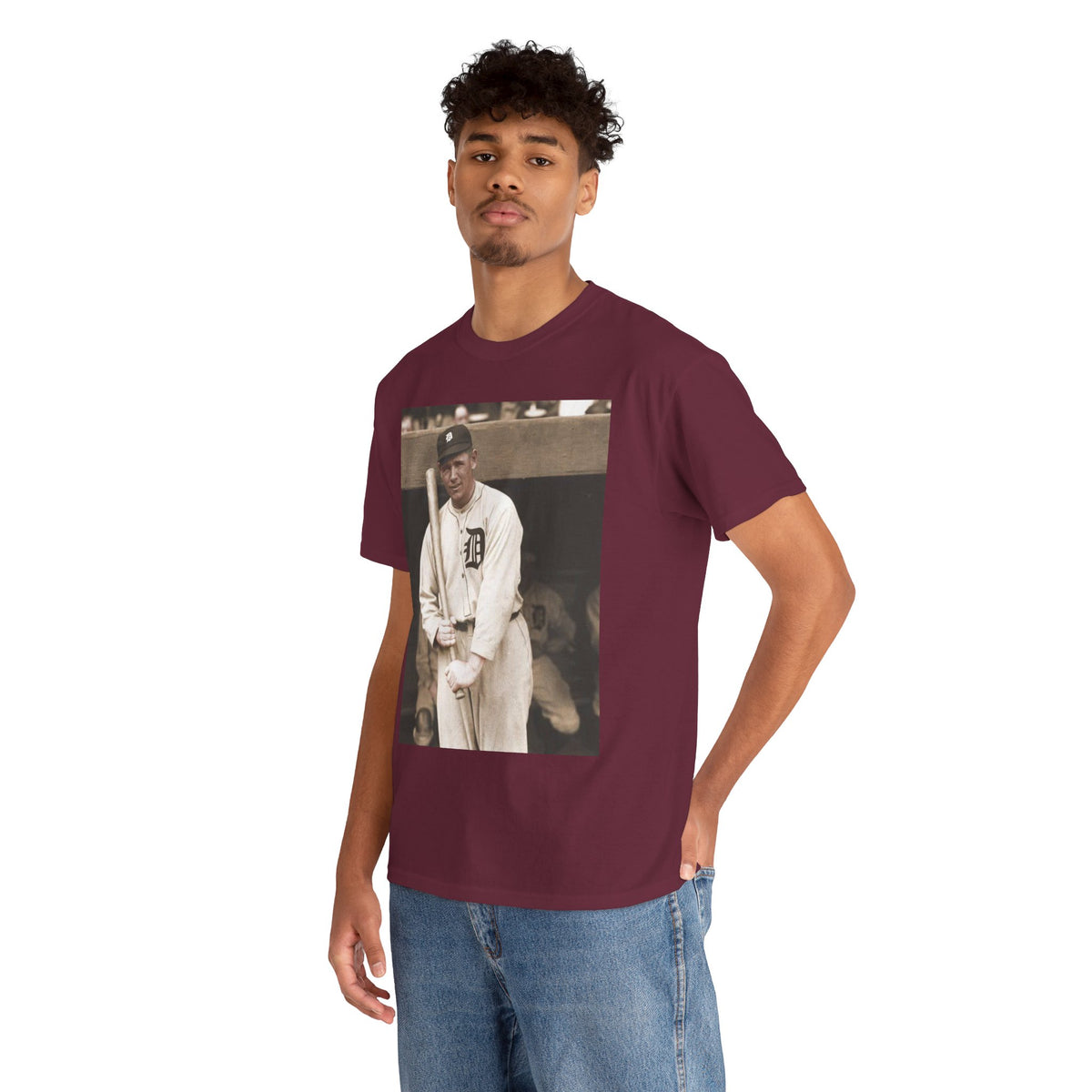 Vintage Detroit Baseball Photo T-Shirt — Retro Sports Legend Graphic Tee