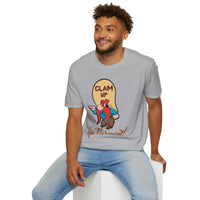 Graphic T-Shirt — 'Clam Up Ya Varmint!' Yosemite-Style Cartoon Tee
