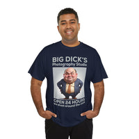 Big Dick's Photography Studio T-Shirt — Funny Novelty Graphic Tee (Open 24 Hours)