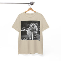 Vintage Baseball Photo T-Shirt – Classic Kneeling Player Graphic Tee