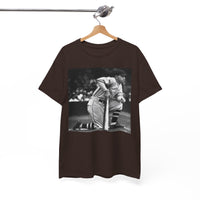 Vintage Baseball Photo T-Shirt – Classic Kneeling Player Graphic Tee