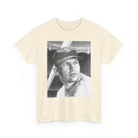 Vintage Baseball Portrait T-Shirt – Classic Retro Player Tee