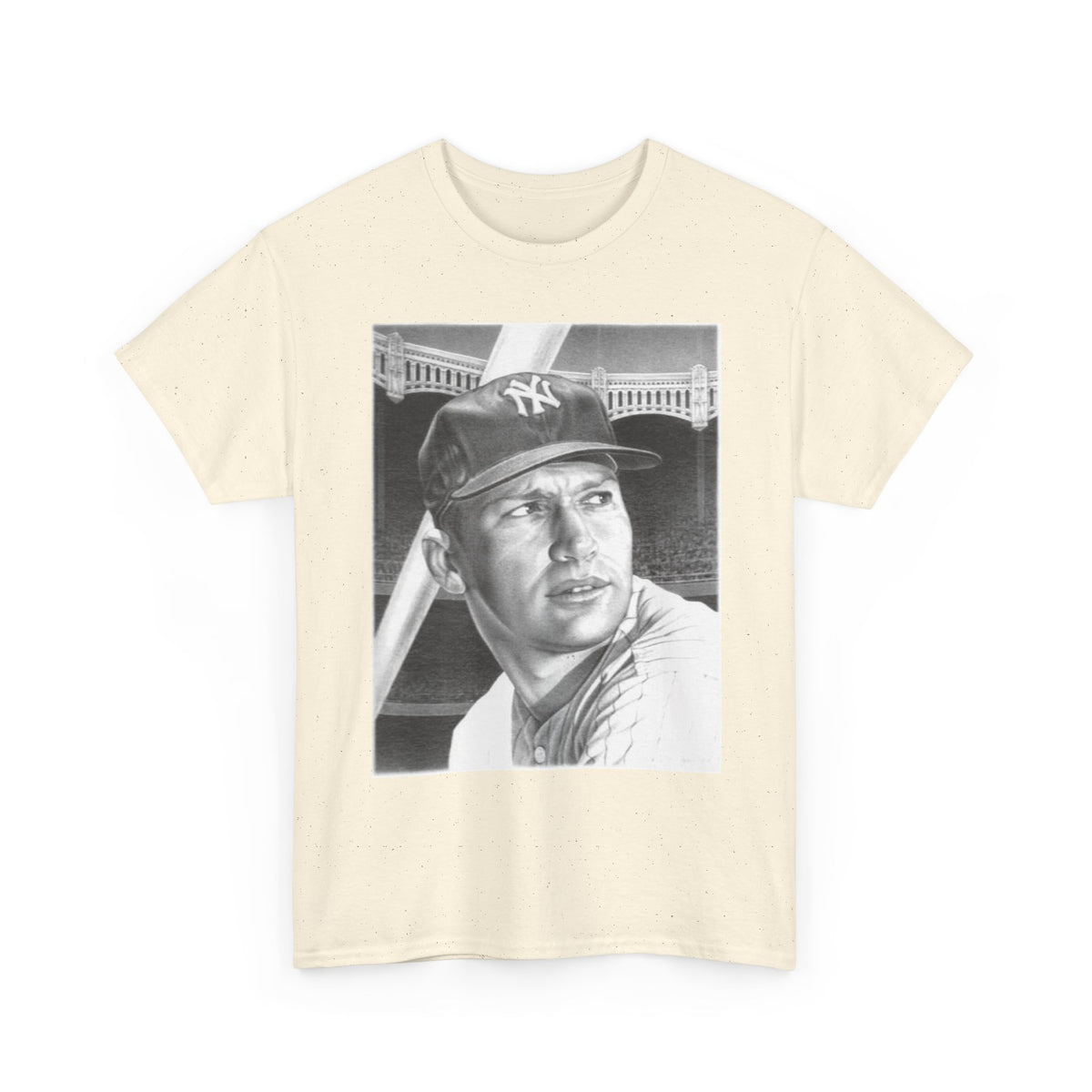 Vintage Baseball Portrait T-Shirt – Classic Retro Player Tee