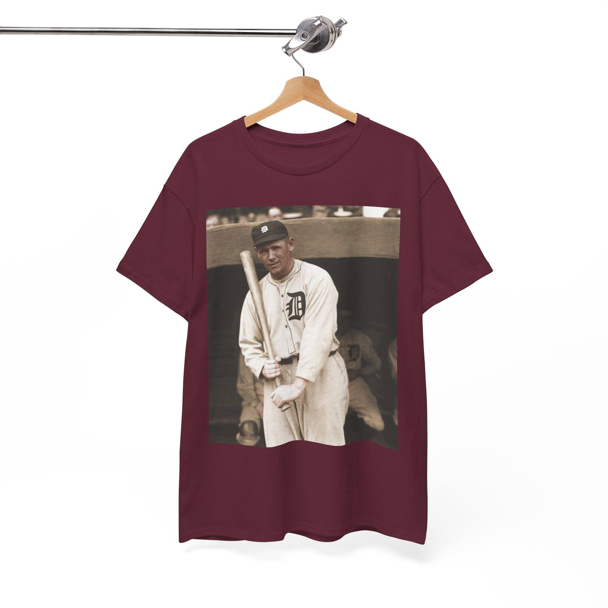 Vintage Detroit Baseball Photo T-Shirt — Retro Sports Legend Graphic Tee