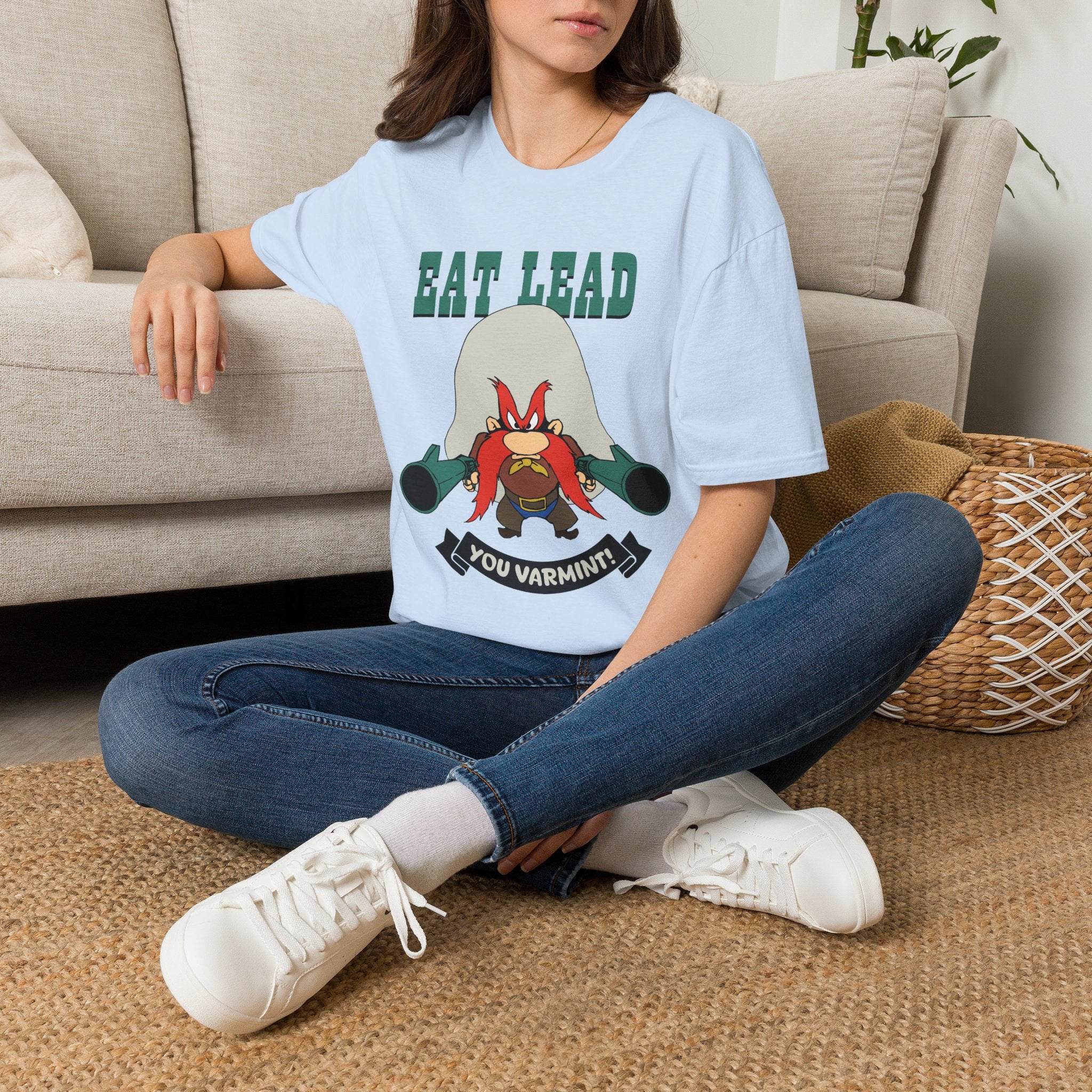 Eat Lead Varmint T-Shirt — Funny Looney Tunes-Inspired Graphic Tee