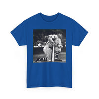 Vintage Baseball Photo T-Shirt – Classic Kneeling Player Graphic Tee